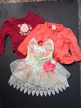 🧹📸 3 Pcs Baby Girl Clothes